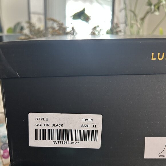 NEW Lulus Size 11 Edmen Black Patent Platform Mid Calf Boots Zip Up Block Heel - Picture 4 of 12